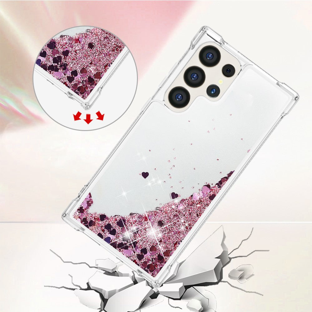 Samsung Galaxy S24 Ultra TPU-skal Glitter Quicksand Stötsäkert mobilbaksida