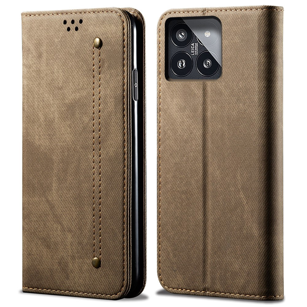 For Xiaomi 14 Case PU Leather Shell Flip Stand Wallet Cell Phone Cover