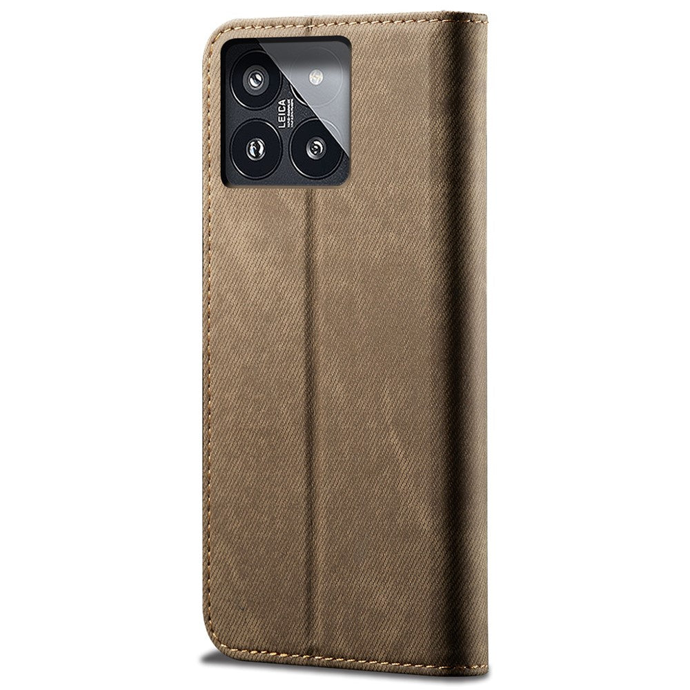 For Xiaomi 14 Case PU Leather Shell Flip Stand Wallet Cell Phone Cover