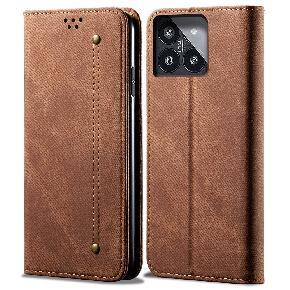 For Xiaomi 14 Case PU Leather Shell Flip Stand Wallet Cell Phone Cover