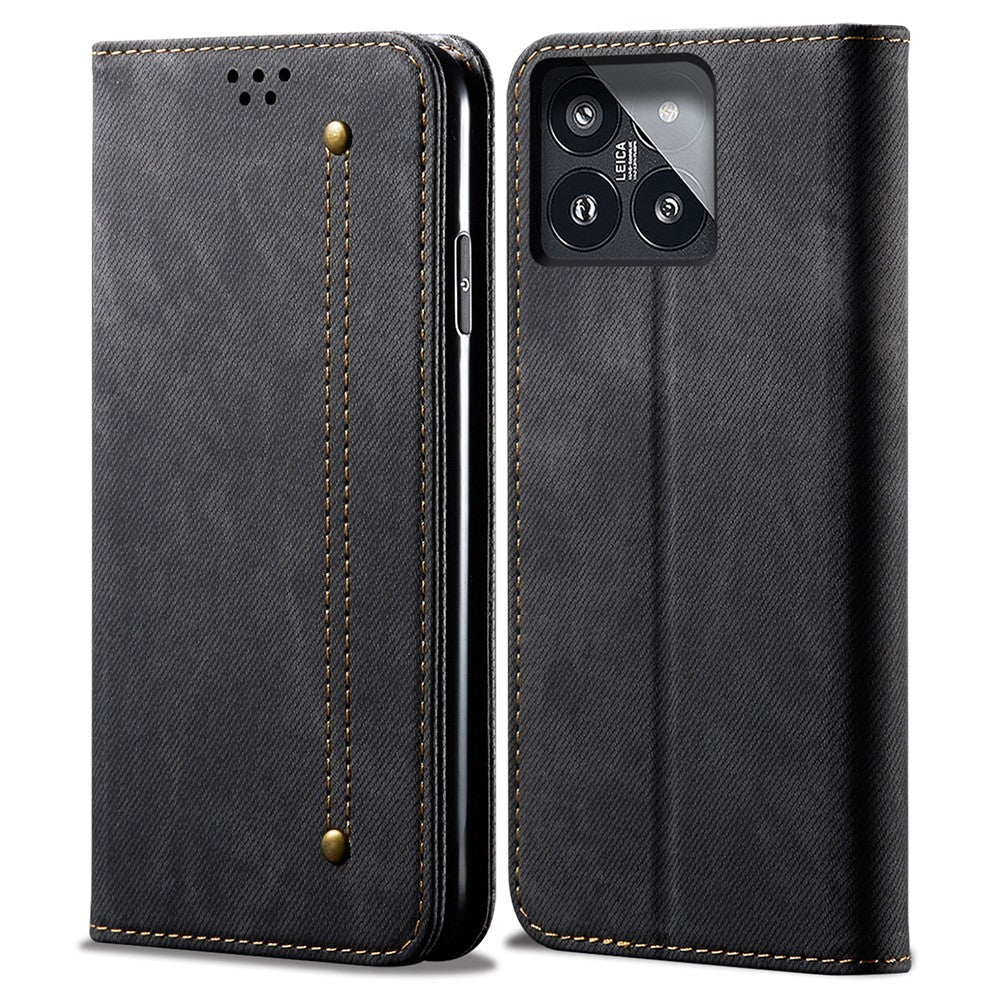 For Xiaomi 14 Case PU Leather Shell Flip Stand Wallet Cell Phone Cover
