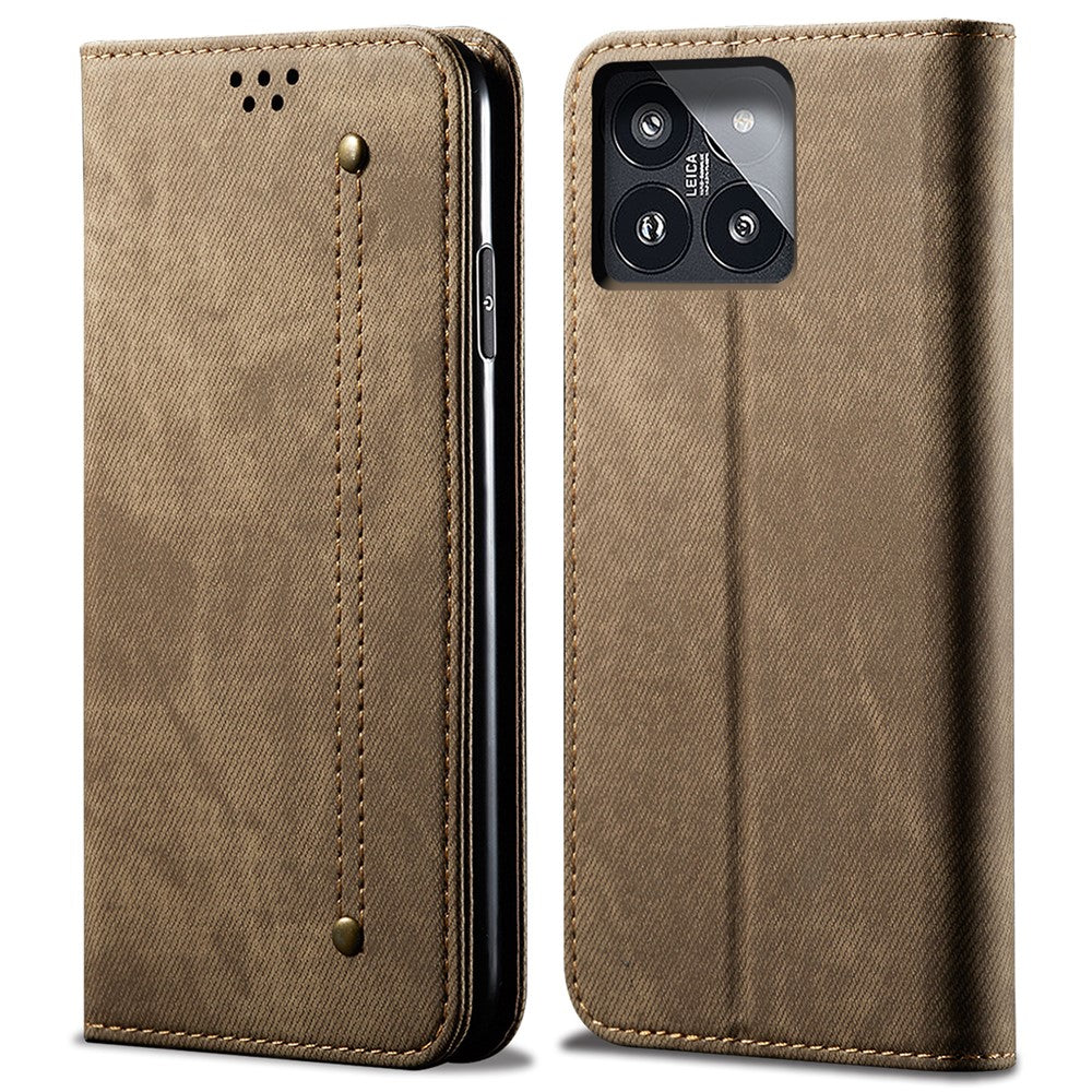 For Xiaomi 14 Pro PU Leather Shell Flip Phone Case Stand Wallet Cell Phone Cover