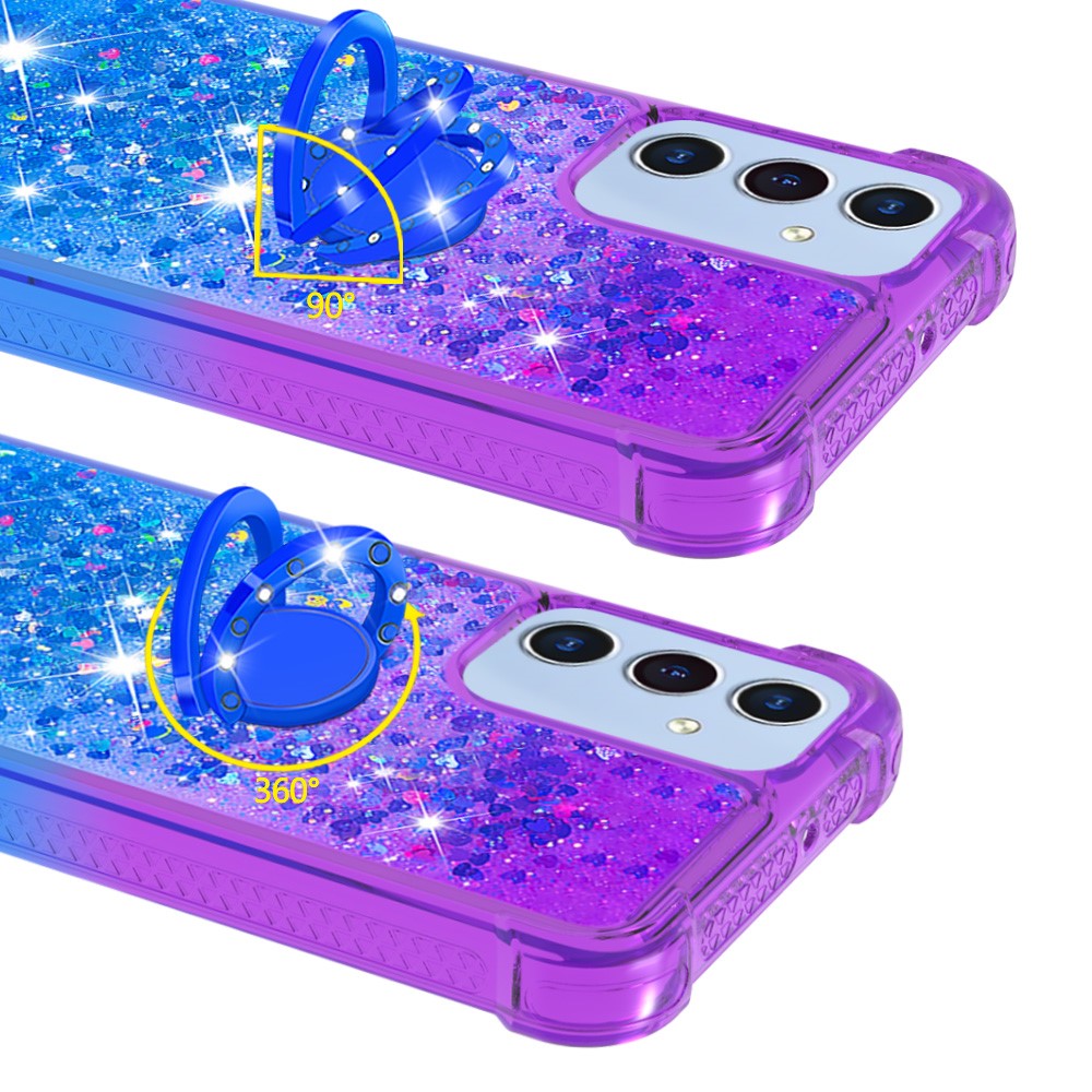 Til Samsung Galaxy A15 5G TPU Cover med Kickstand Gradiant Kvicksand Stødsikkert Cover