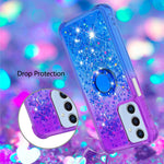 Til Samsung Galaxy A15 5G TPU Cover med Kickstand Gradiant Kvicksand Stødsikkert Cover