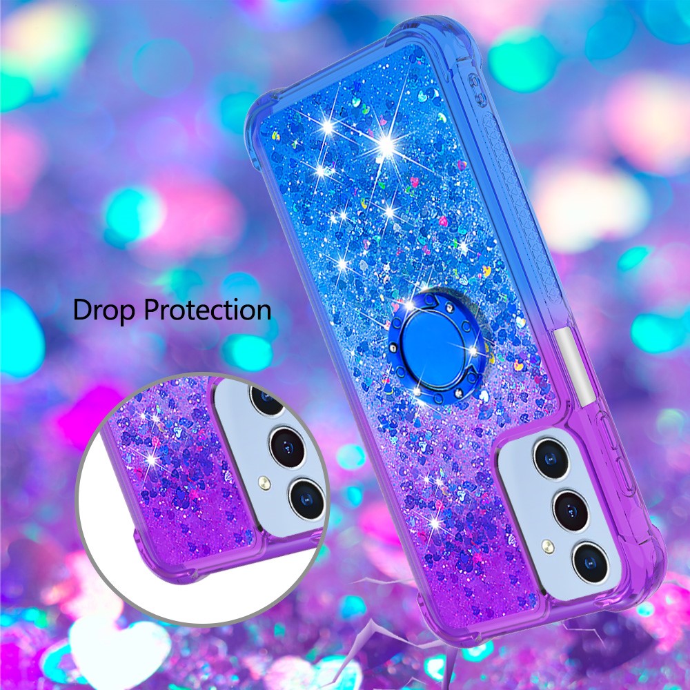 Til Samsung Galaxy A15 5G TPU Cover med Kickstand Gradiant Kvicksand Stødsikkert Cover