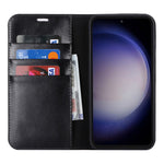 For Samsung Galaxy S23 FE Case Crazy Horse Texture Genuine Split Leather Phone Cover with Stand and Wallet