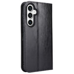 For Samsung Galaxy S23 FE Case Crazy Horse Texture Genuine Split Leather Phone Cover with Stand and Wallet