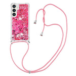 For Samsung Galaxy S24+ TPU Case Quicksand Design Phone Cover with Lanyard