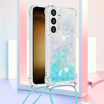 For Samsung Galaxy S24+ TPU Case Quicksand Design Phone Cover with Lanyard