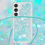 For Samsung Galaxy S24+ TPU Case Quicksand Design Phone Cover with Lanyard