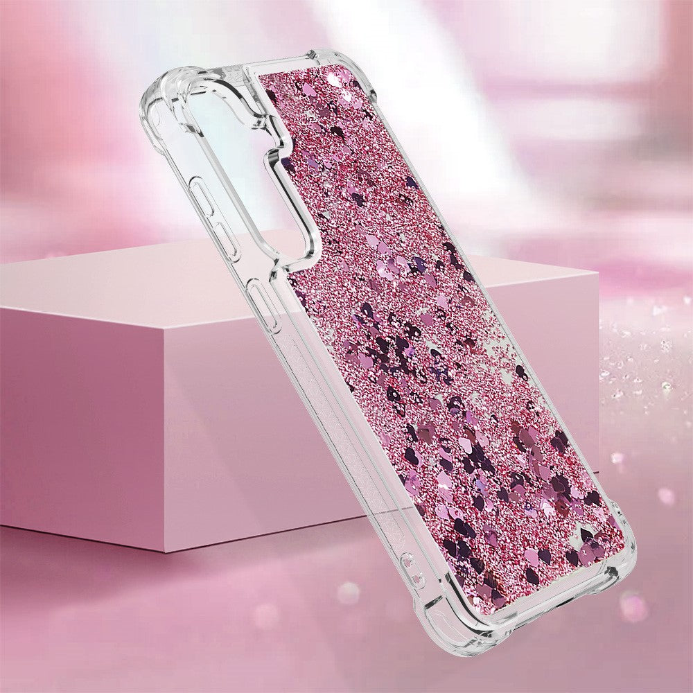 For Samsung Galaxy S24+ TPU Case Glitter Quicksand Shockproof Phone Back Cover