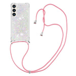 For Samsung Galaxy S24 TPU Case Quicksand Design Phone Cover with Lanyard