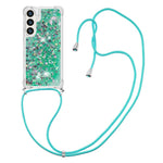 For Samsung Galaxy S24 TPU Case Quicksand Design Phone Cover with Lanyard