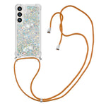 For Samsung Galaxy S24 TPU Case Quicksand Design Phone Cover with Lanyard