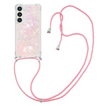 For Samsung Galaxy S24 TPU Case Quicksand Design Phone Cover with Lanyard
