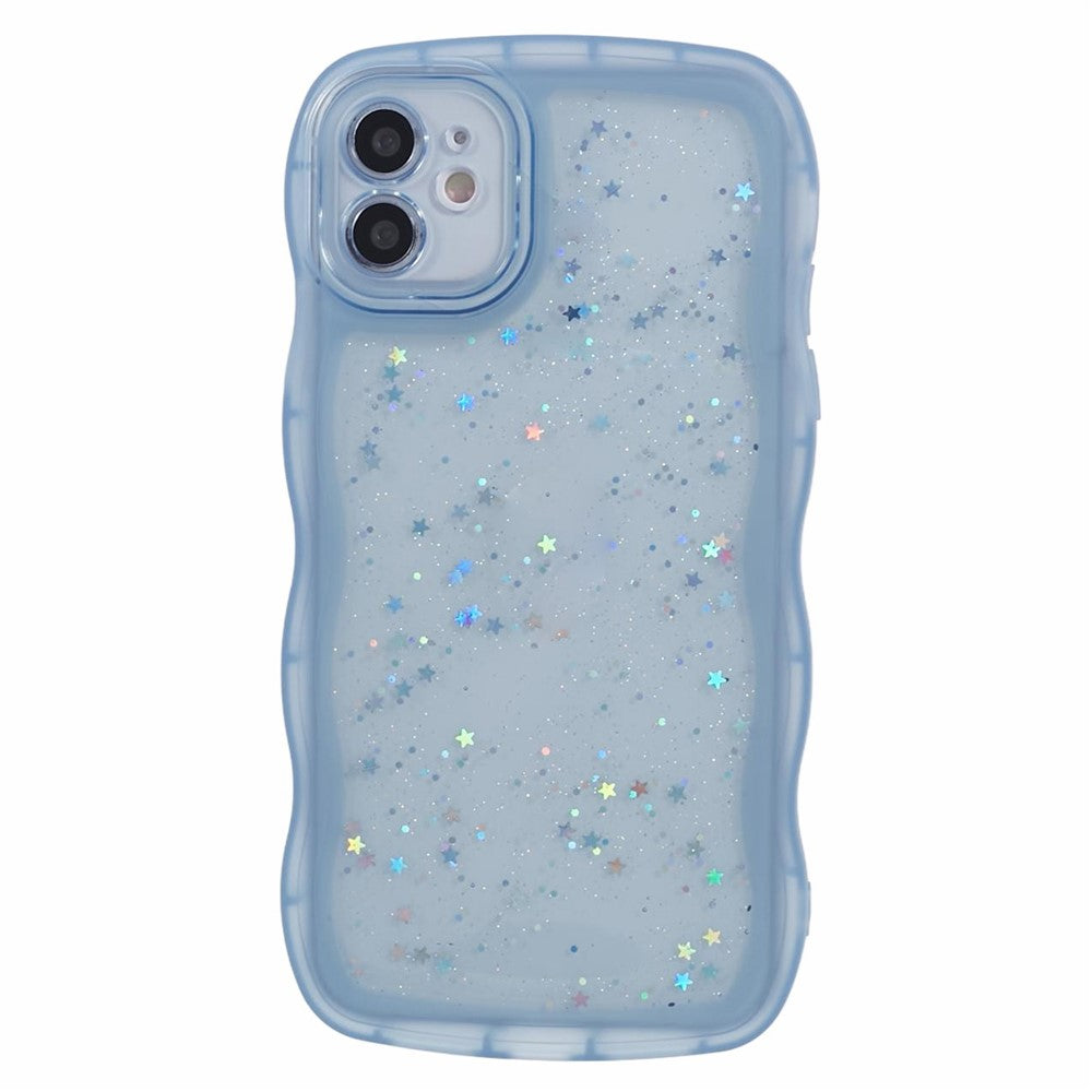 JTW Series for iPhone 11 TPU Case Glitter Stars Wavy Edge Protective Phone Cover