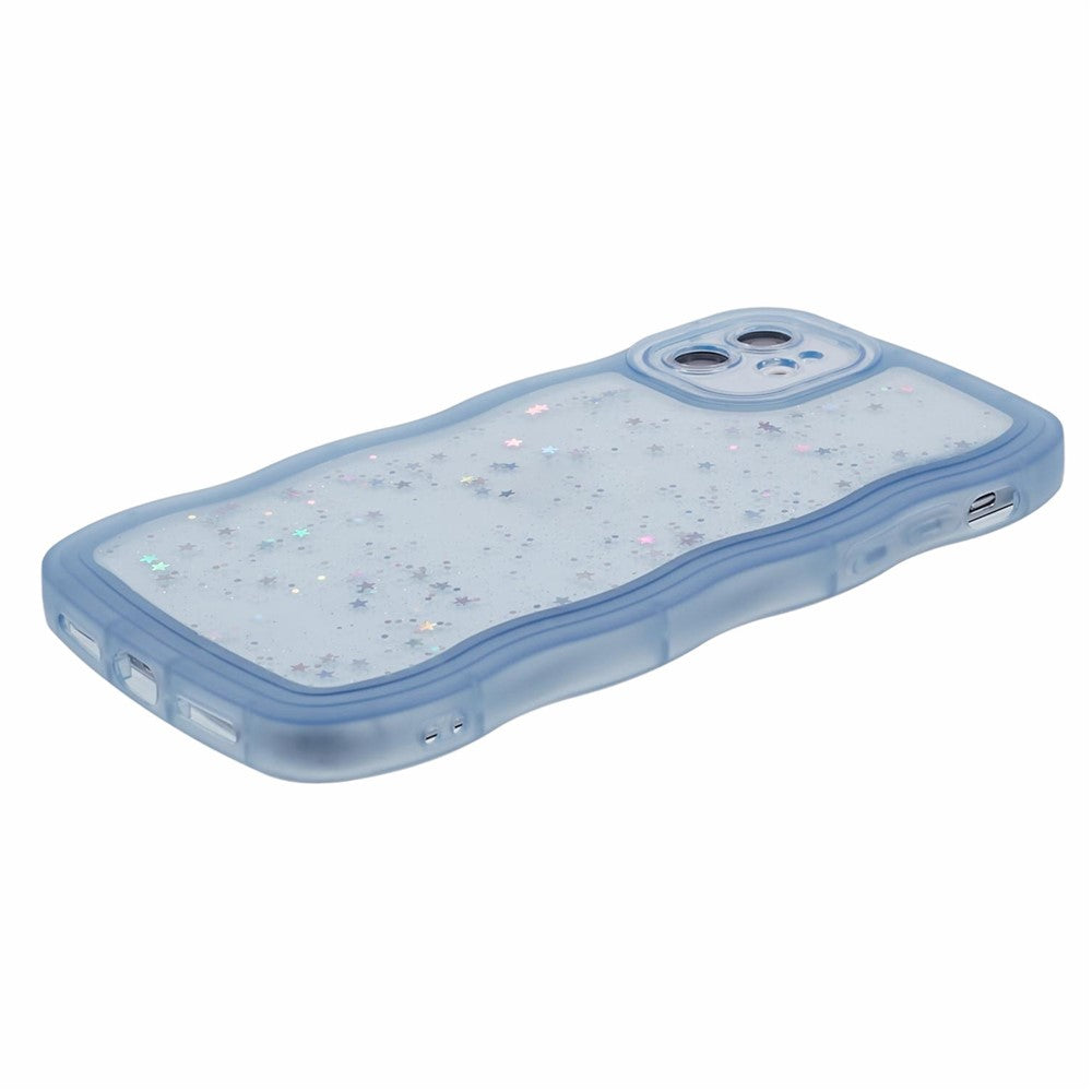 JTW Series for iPhone 11 TPU Case Glitter Stars Wavy Edge Protective Phone Cover