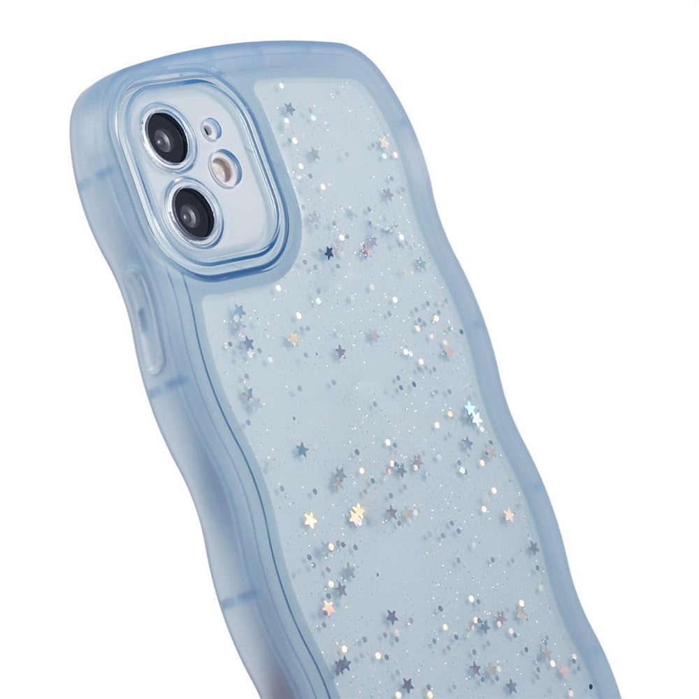JTW Series for iPhone 11 TPU Case Glitter Stars Wavy Edge Protective Phone Cover