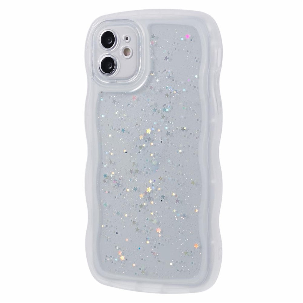 JTW Series for iPhone 11 TPU Case Glitter Stars Wavy Edge Protective Phone Cover