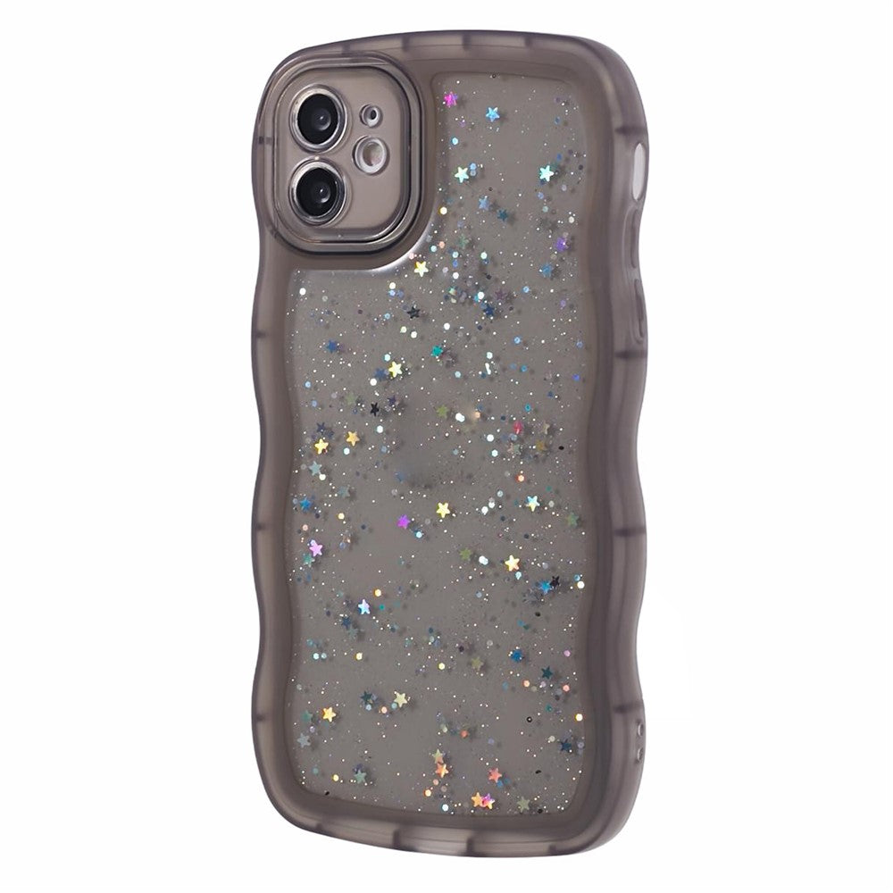 JTW Series for iPhone 11 TPU Case Glitter Stars Wavy Edge Protective Phone Cover