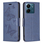 For Xiaomi Redmi 13C 4G / 13C 5G / 13R 5G / Poco M6 5G / Poco C65 4G Case Butterfly Imprinted PU Leather Wallet Phone Cover