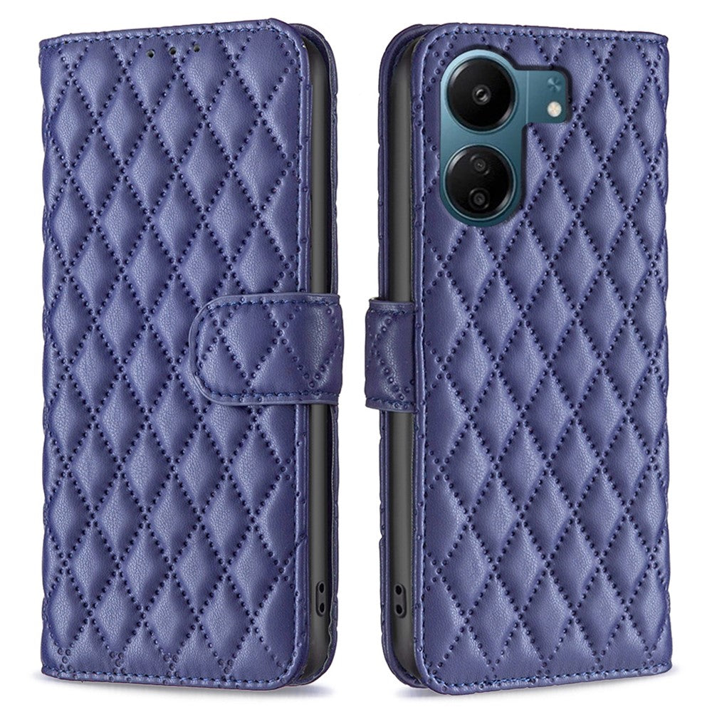 BINFEN COLOR BF Style-14 För Xiaomi Redmi 13C 4G / 13C 5G / 13R 5G / Poco M6 5G / Poco C65 4G Skal Stativ Läderfodral med Plånbok