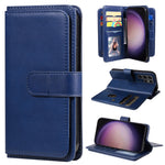 For Samsung Galaxy S24 Ultra Leather Case with 10 Card Holder Phone Cover Stand