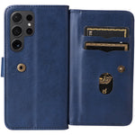 For Samsung Galaxy S24 Ultra Leather Case with 10 Card Holder Phone Cover Stand