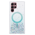 JTW Series Shockproof Case for Samsung Galaxy S22 Ultra 5G Magnetic Case Glitter Epoxy TPU+Acrylic Phone Cover