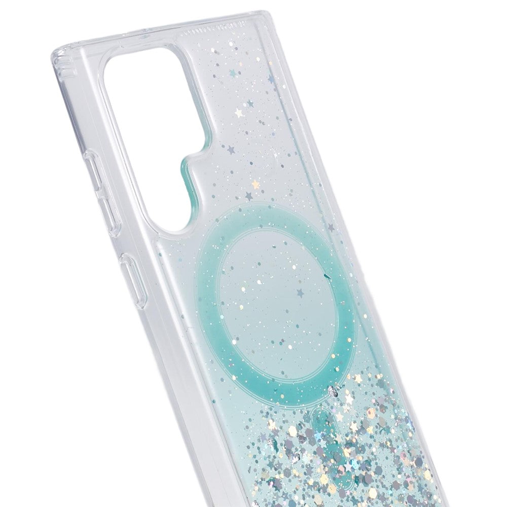 JTW Series Shockproof Case for Samsung Galaxy S22 Ultra 5G Magnetic Case Glitter Epoxy TPU+Acrylic Phone Cover