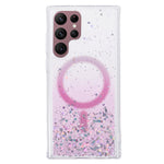 JTW Series Shockproof Case for Samsung Galaxy S22 Ultra 5G Magnetic Case Glitter Epoxy TPU+Acrylic Phone Cover