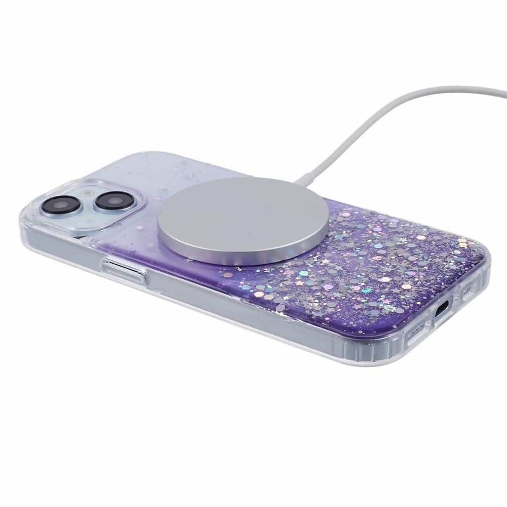 JTW Series for iPhone 15 Magnetic Case Gradient Glitter Sequins Epoxy Phone Cover