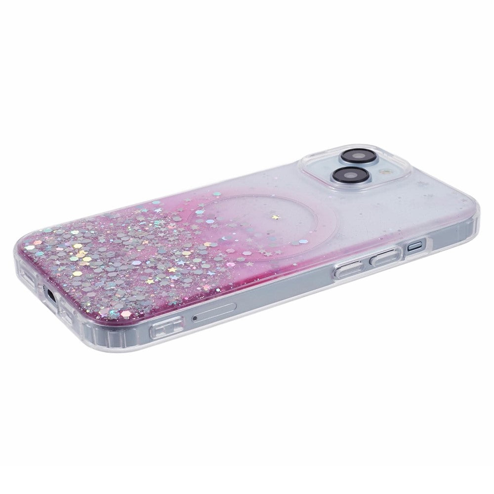 JTW Series til iPhone 13 Cover Gradient Glitter Akryl+TPU Magnetisk Telefoncover