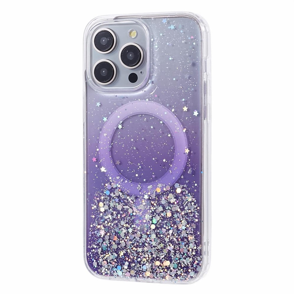 JTW Series For iPhone 12 / 12 Pro 6.1 inch Case Sparkle Epoxy TPU+Acrylic Phone Cover Compatible with MagSafe