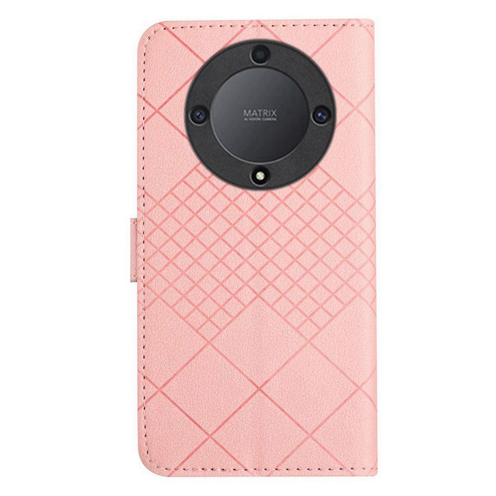 HT06 For Honor X9a 5G / X40 5G / Magic5 Lite 5G Case Rhombus Imprinted PU Leather Phone Cover
