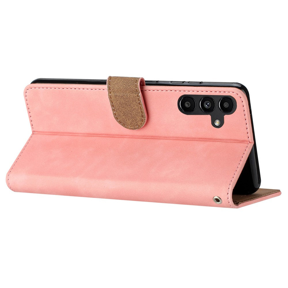 Til Samsung Galaxy A15 5G Cover Præget Sommerfugl Pung PU Læder Telefon Stand Cover