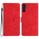 Til Samsung Galaxy A15 5G Cover Præget Sommerfugl Pung PU Læder Telefon Stand Cover