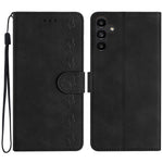 Til Samsung Galaxy A15 5G Cover Præget Sommerfugl Pung PU Læder Telefon Stand Cover