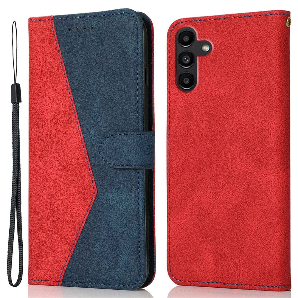 Til Samsung Galaxy A05s 4G Cover Farve Splejsning PU Læder Telefoncover