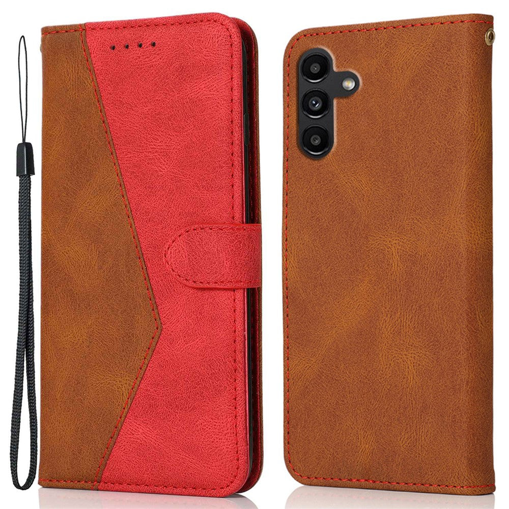 Til Samsung Galaxy A05s 4G Cover Farve Splejsning PU Læder Telefoncover