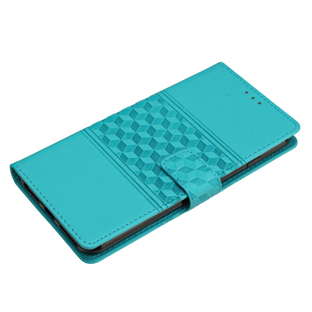 Til Samsung Galaxy A05s 4G Anti-drop Imprintet Rhombus PU Læder Telefoncover med Standerfunktion