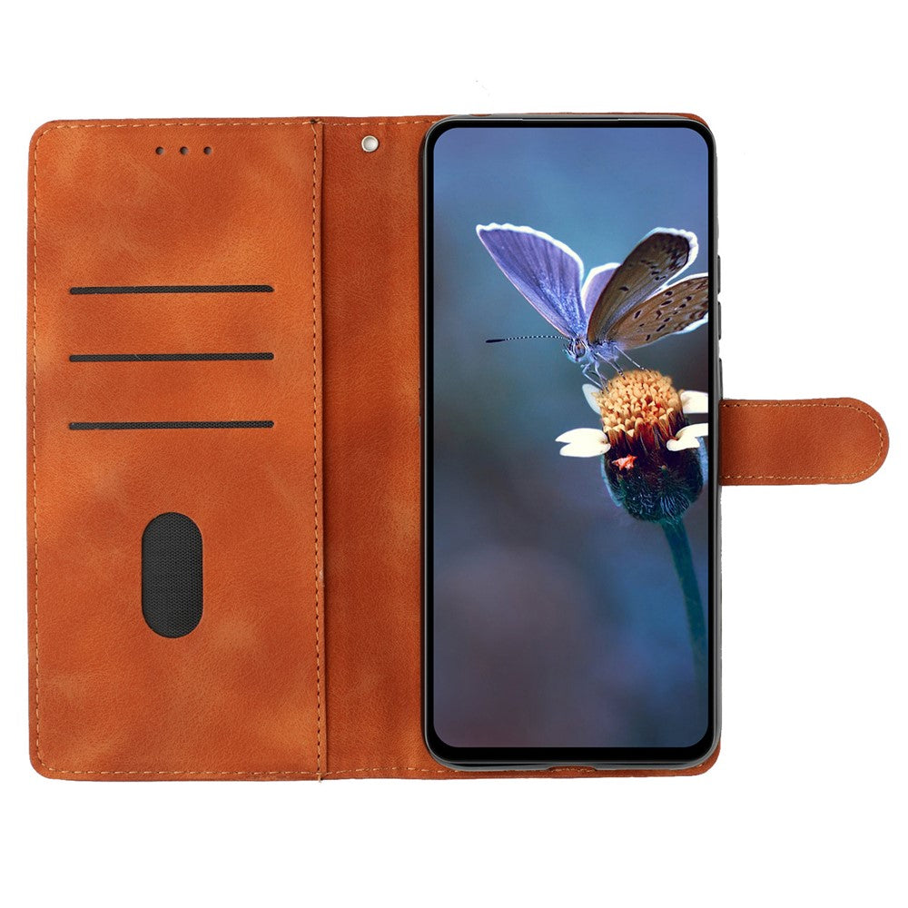 Til Samsung Galaxy A15 5G Cover Slim-Fit Læderpræget Blomster Telefoncover med Stativ og Pung