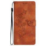 Til Samsung Galaxy A15 5G Cover Slim-Fit Læderpræget Blomster Telefoncover med Stativ og Pung
