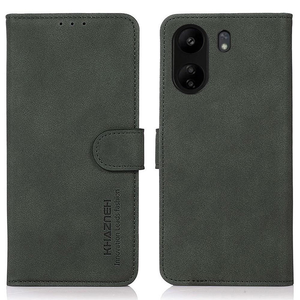 KHAZNEH PU-læderpung-etui med stativ og flipdesign til Xiaomi Redmi 13C 4G / 13C 5G / Poco C65 4G / Poco M6 5G / 13R 5G