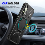 Samsung Galaxy A14 4G / A14 5G Skal Stötsäkert TPU+PC mobil Bakskydd med Roterande Stöd