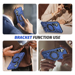 For Samsung Galaxy S23 FE Case TPU+PC Rotating Kickstand Phone Cover Built-in Magnetic Holder Metal Sheet