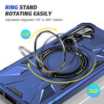 For Samsung Galaxy S23 FE Case TPU+PC Rotating Kickstand Phone Cover Built-in Magnetic Holder Metal Sheet