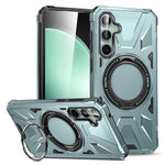 For Samsung Galaxy S23 FE Case TPU+PC Rotating Kickstand Phone Cover Built-in Magnetic Holder Metal Sheet