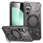 For Samsung Galaxy S23 FE Case TPU+PC Rotating Kickstand Phone Cover Built-in Magnetic Holder Metal Sheet