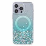 JTW Series For iPhone 15 Pro Shockproof Case Sparkle Epoxy TPU+Acrylic Phone Shell Compatible with MagSafe
